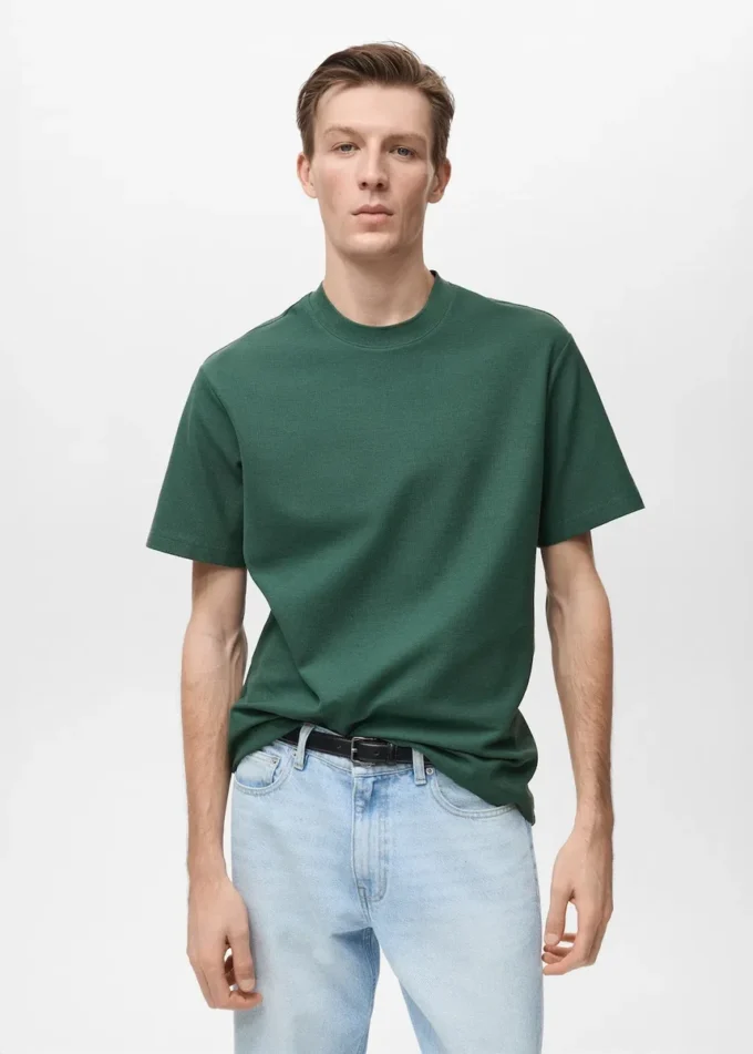 Regular-Fit-T-Shirt mit Struktur