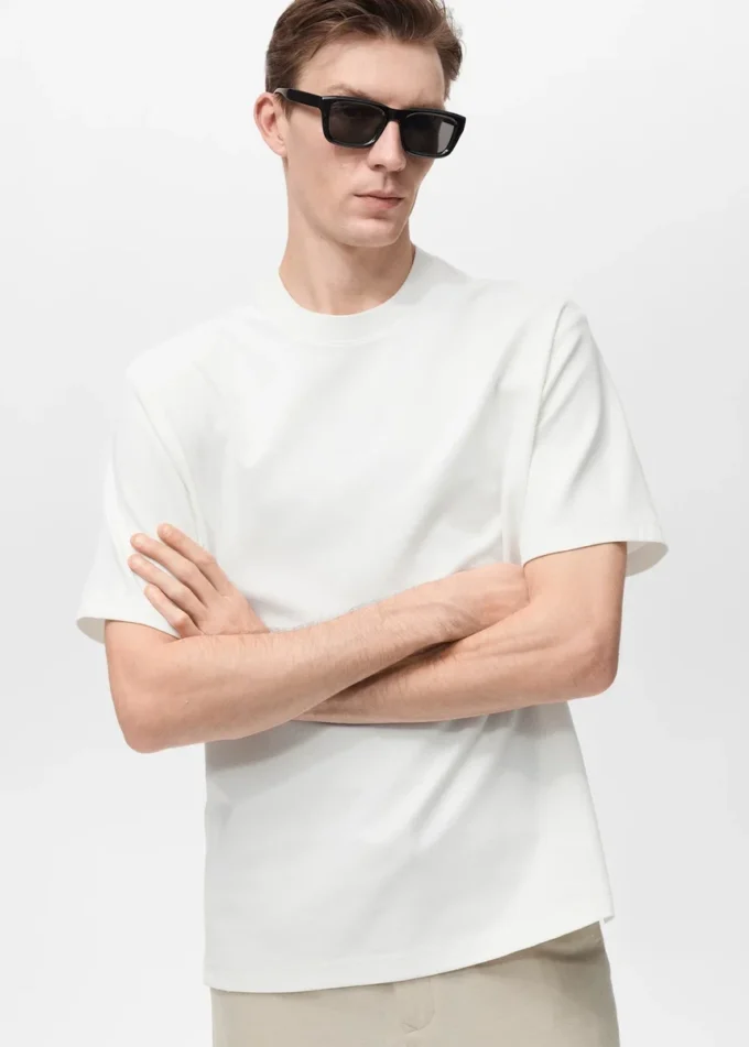 Regular-Fit-T-Shirt mit Struktur