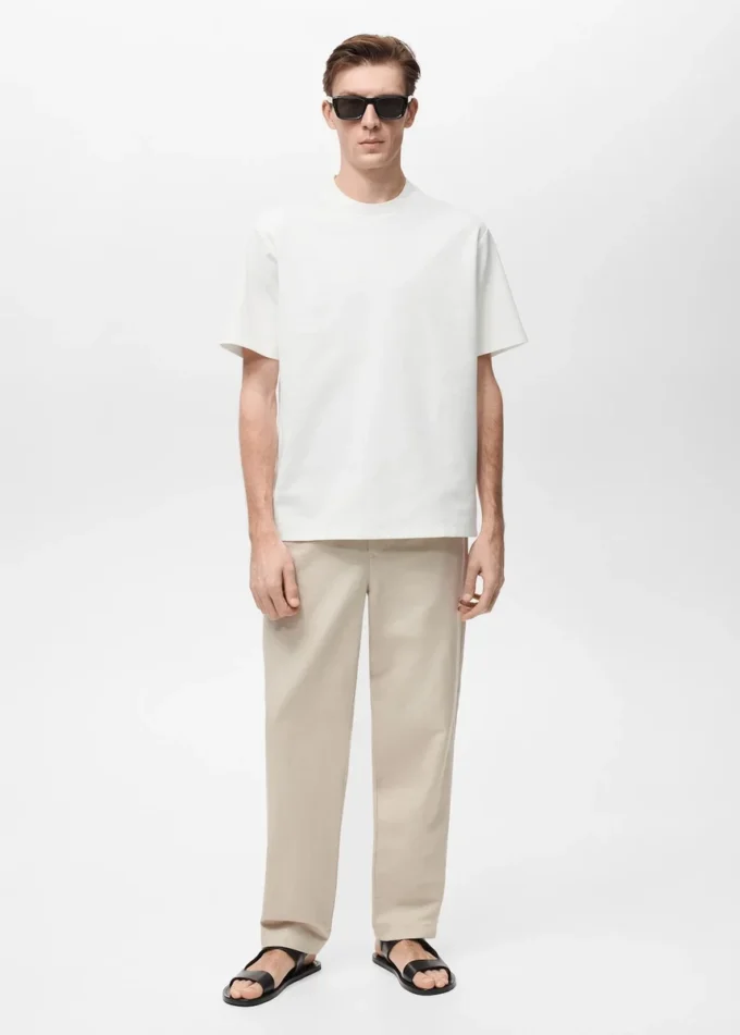 Regular-Fit-T-Shirt mit Struktur