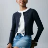 Rippstrick-Strickjacke