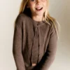 Rippstrick-Strickjacke