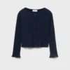 Rippstrick-Strickjacke