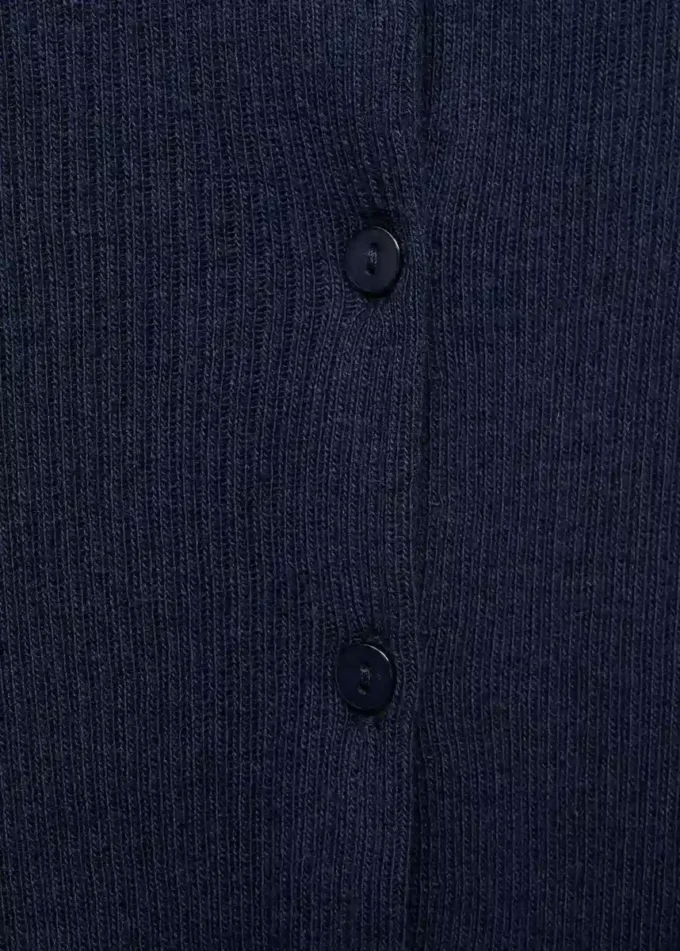 Rippstrick-Strickjacke