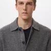 Rippstrick-Strickjacke Rippstrick-Strickjacke