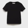 Rippstrick-T-Shirt aus Baumwolle Rippstrick-T-Shirt aus Baumwolle