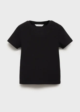 Rippstrick-T-Shirt aus Baumwolle