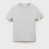 Rippstrick-T-Shirt aus Baumwolle Rippstrick-T-Shirt aus Baumwolle