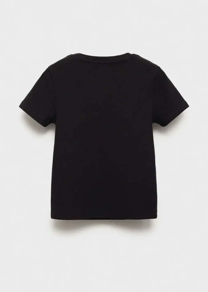 Rippstrick-T-Shirt aus Baumwolle Rippstrick-T-Shirt aus Baumwolle