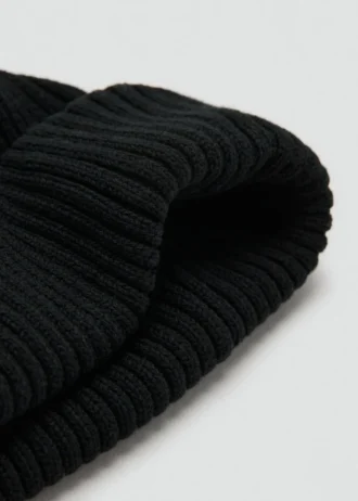 Rippstrickmütze aus Baumwolle
