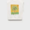 Ärmelloses T-Shirt mit Aufdruck