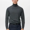 Rollkragenpullover aus 100 % Merinowolle