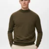 Rollkragenpullover aus 100 % Merinowolle