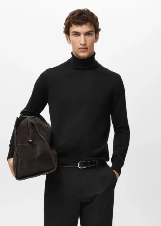 Rollkragenpullover aus 100 % Merinowolle