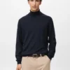 Rollkragenpullover aus 100 % Merinowolle