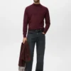 Rollkragenpullover aus 100 % Merinowolle