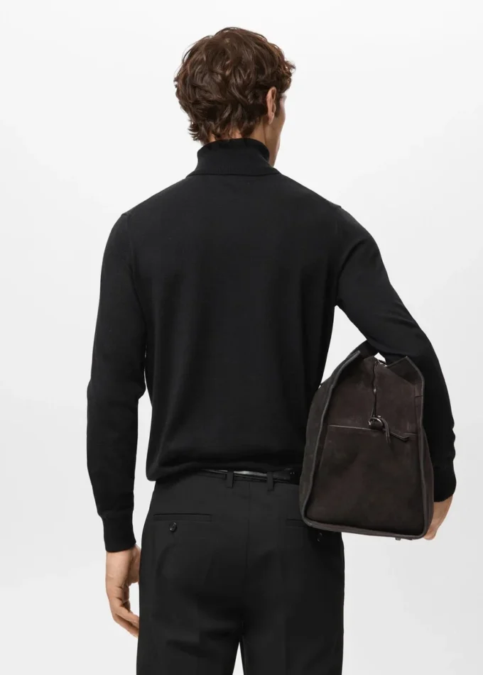 Rollkragenpullover aus 100 % Merinowolle