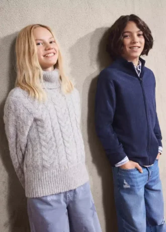 Rollkragenpullover aus Lurex