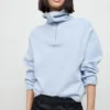 Rollkragenpullover mit Reißverschluss