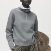 Rollkragenpullover mit Reißverschluss