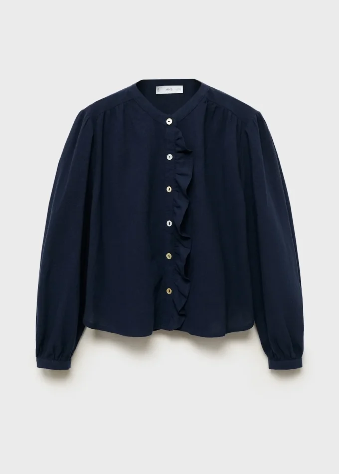 Rüschenbluse aus Baumwolle Rüschenbluse aus Baumwolle