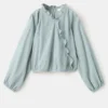Rüschenbluse aus Lurex Rüschenbluse aus Lurex