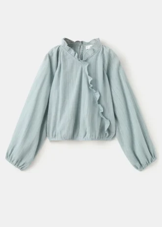 Rüschenbluse aus Lurex Rüschenbluse aus Lurex