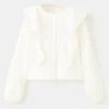Rüschenbluse aus Lurex Rüschenbluse aus Lurex