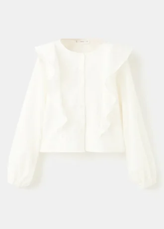Rüschenbluse aus Lurex