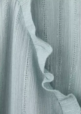 Rüschenbluse aus Lurex Rüschenbluse aus Lurex
