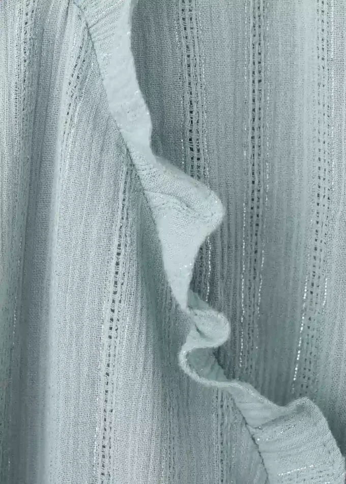 Rüschenbluse aus Lurex Rüschenbluse aus Lurex