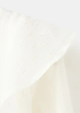 Rüschenbluse aus Lurex