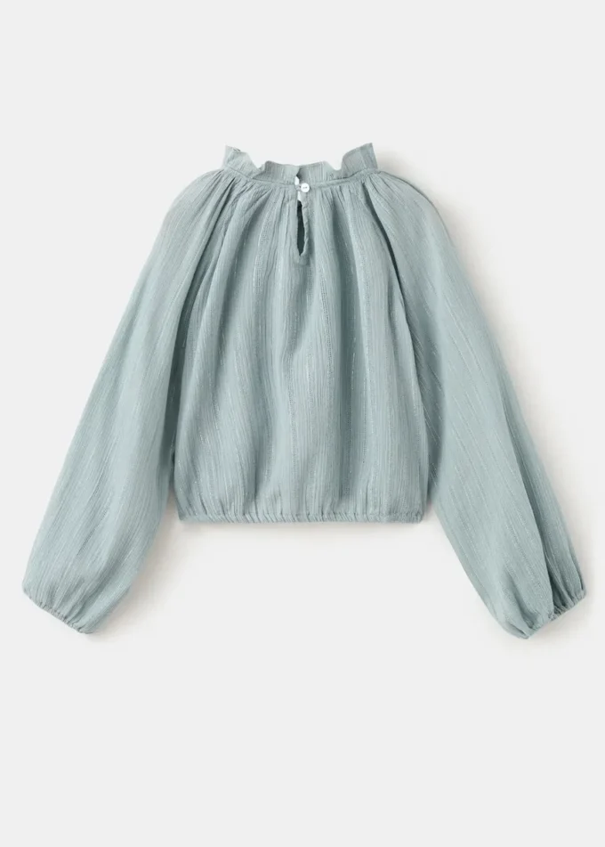 Rüschenbluse aus Lurex Rüschenbluse aus Lurex