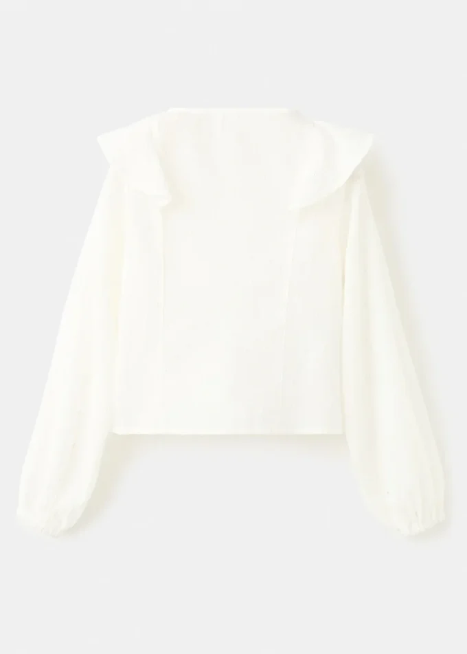 Rüschenbluse aus Lurex Rüschenbluse aus Lurex