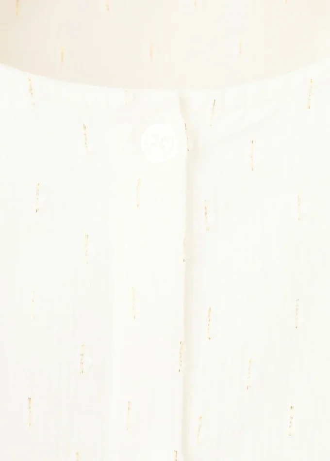 Rüschenbluse aus Lurex Rüschenbluse aus Lurex