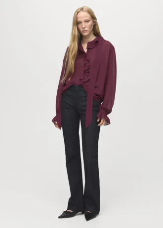 Rüschenbluse mit Schal Rüschenbluse mit Schal