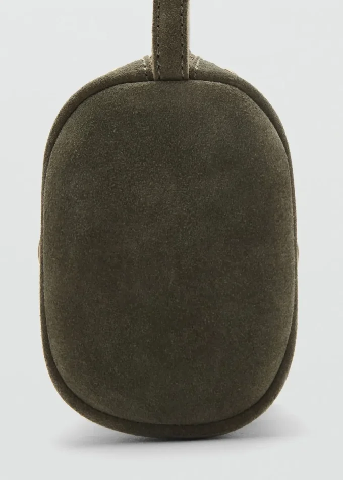 Runde Ledertasche