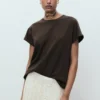 Rundhals-T-Shirt aus Baumwolle Rundhals-T-Shirt aus Baumwolle