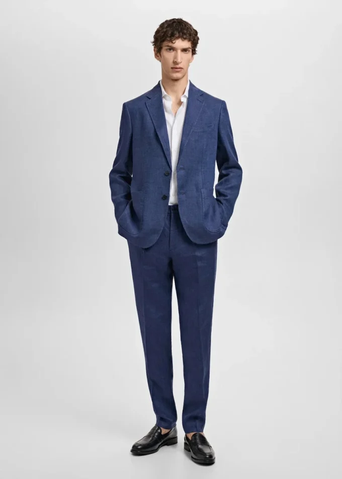Salerno 100 % Leinen Slim Fit Anzughose