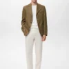 Salerno Anzugblazer 100 % Leinen, schmale Passform