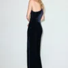 Samt-Jumpsuit mit Metallic-Details