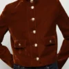 Samtjacke mit Knöpfen