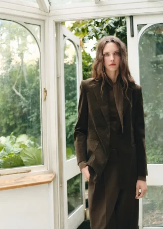 Samtjacke mit Taschen