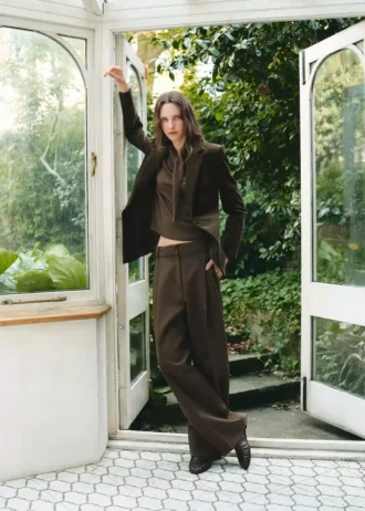 Samtjacke mit Taschen