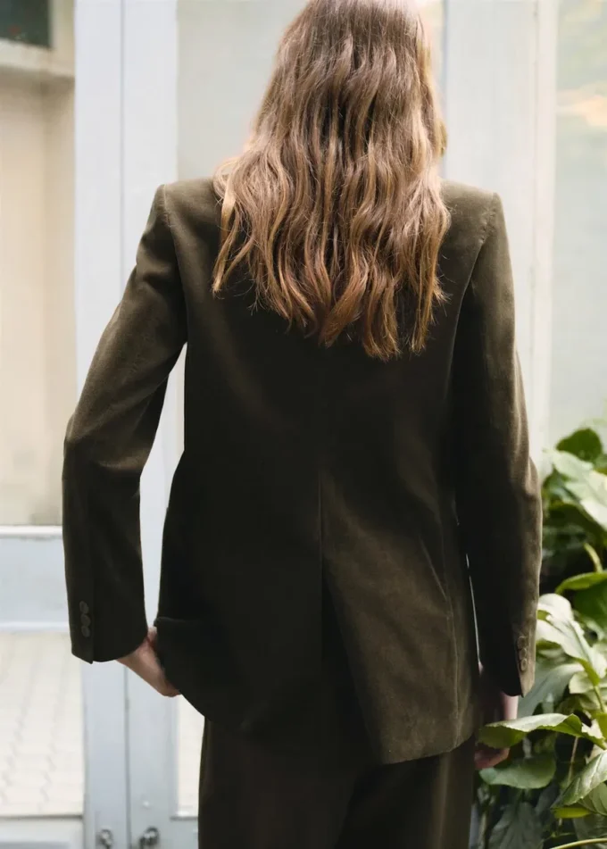 Samtjacke mit Taschen