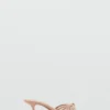 Sandalen mit Strassbesatz und Kitten-Absatz Sandalen mit Strassbesatz und Kitten-Absatz