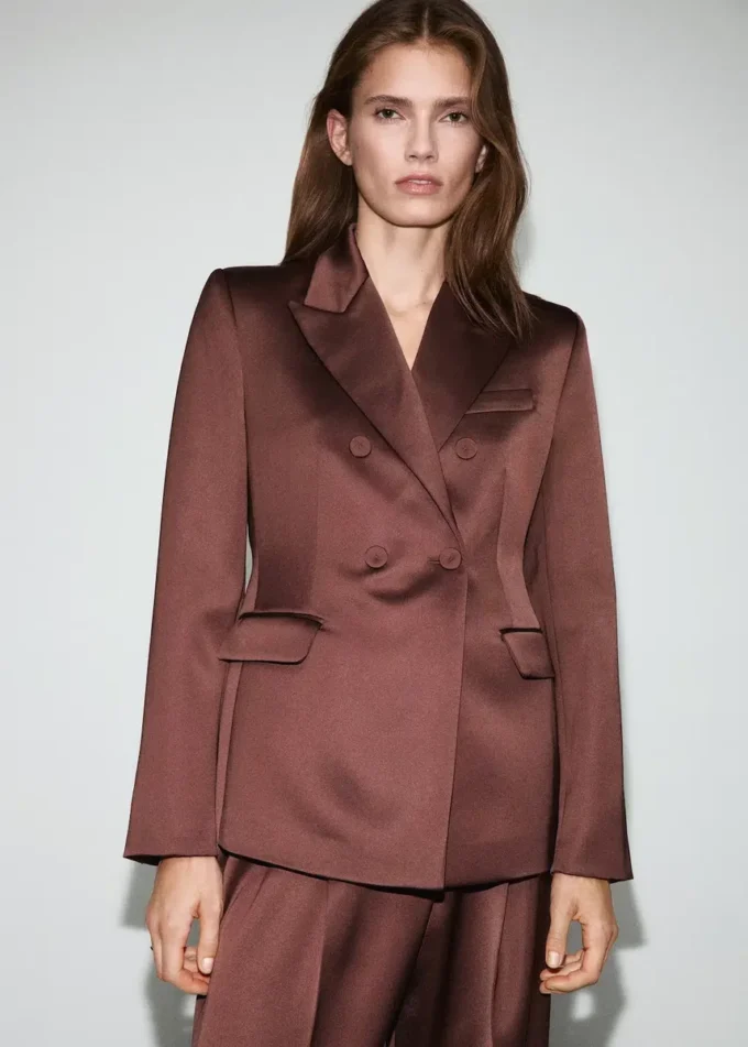 Satin-Anzugjacke Satin-Anzugjacke