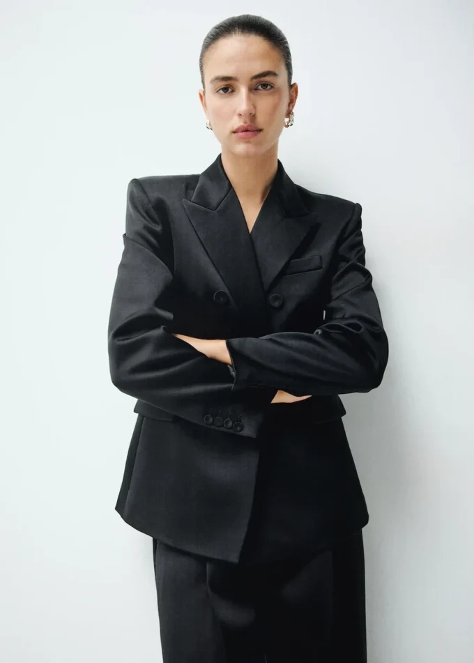 Satin-Anzugjacke Satin-Anzugjacke