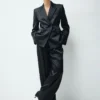 Satin-Anzugjacke Satin-Anzugjacke