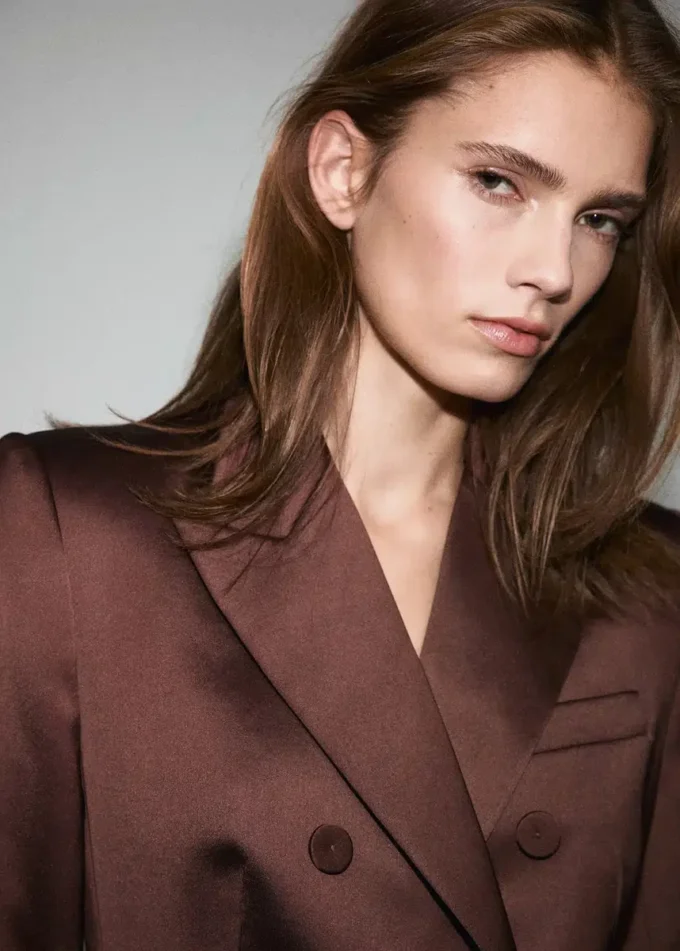 Satin-Anzugjacke Satin-Anzugjacke