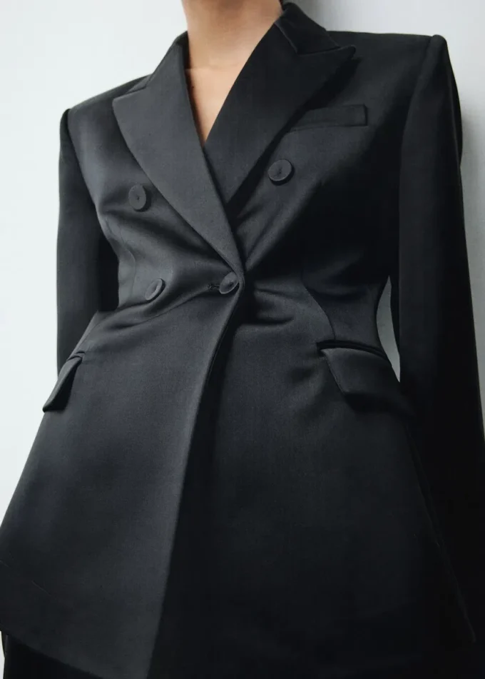 Satin-Anzugjacke Satin-Anzugjacke